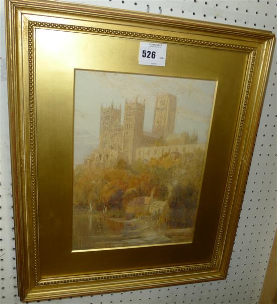 Harry Hine (1845-1941) Durham Cathedral, 11.75 x 8.75in.